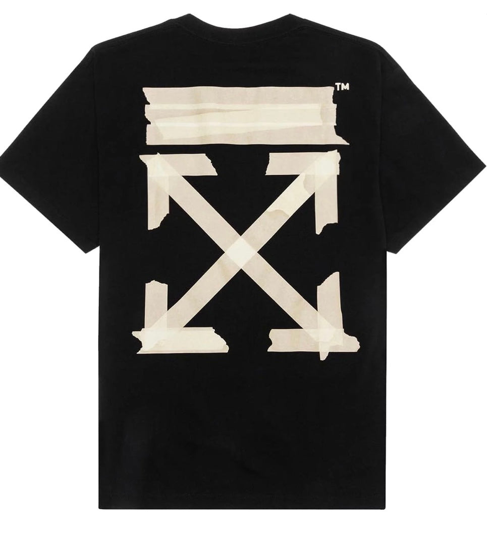 Off-White Tape Arrows Short Sleeve Over T-Shirt – Black